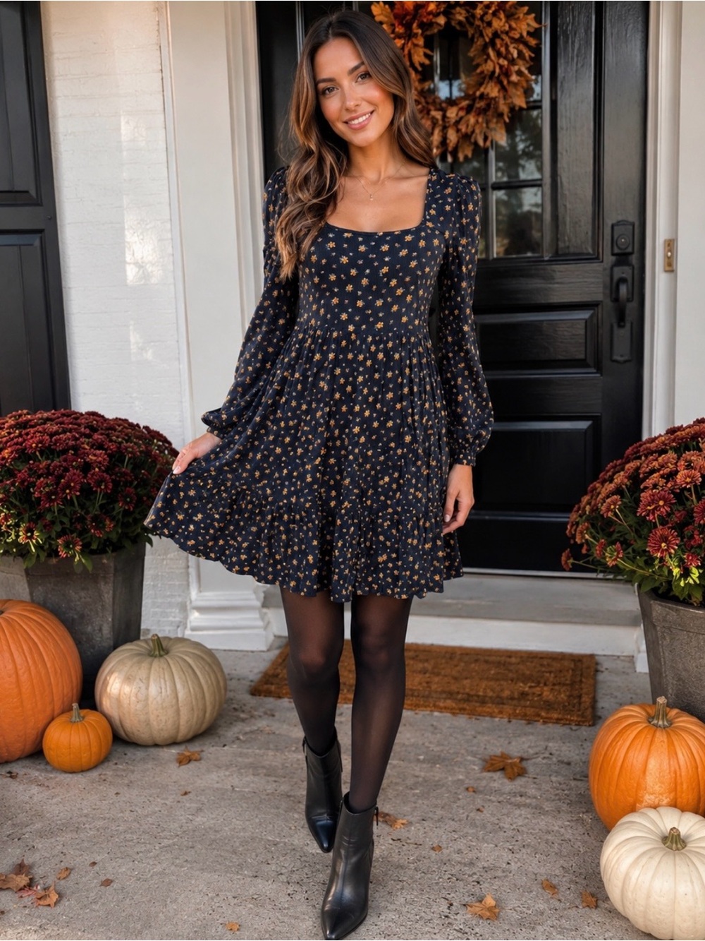 American Eagle Outfitters Black Floral Maxi Dress